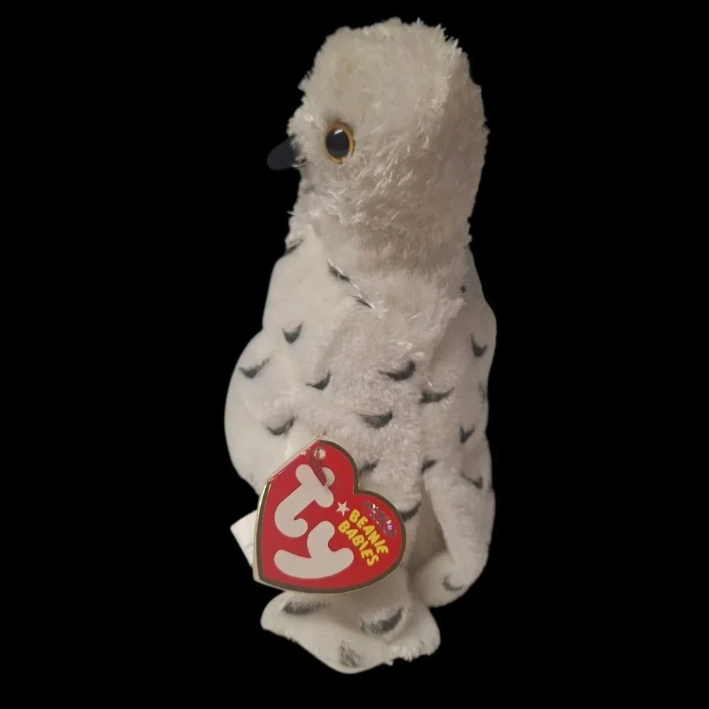 Ty Beanie Babies Summit Snowy‎ Owl 2007 White Bird Soft Wings Original